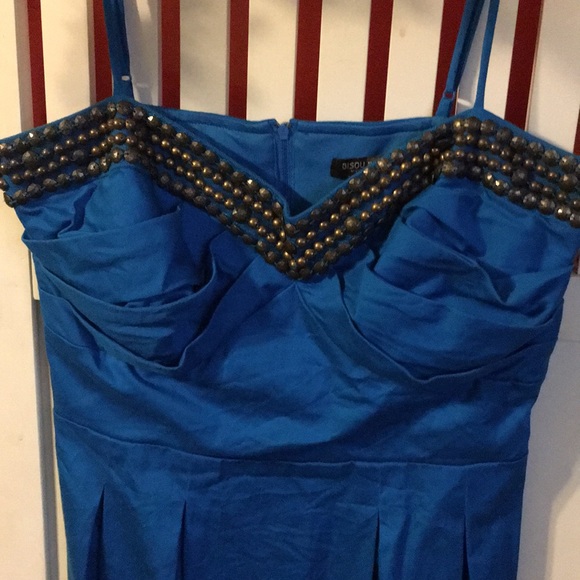 Bisou Bisou Blue Beaded Top Dress - Picture 2 of 8